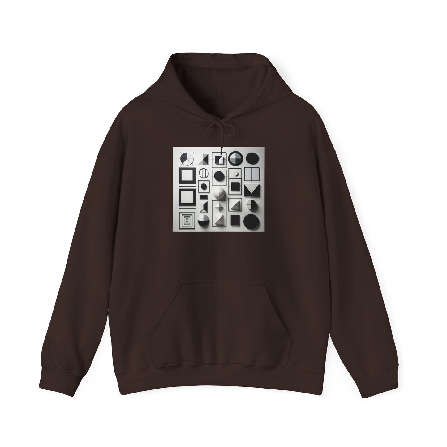 Geometric Minimalist Hooded Sweatshirt, Cozy Unisex Pullover, Stylish Geometric Jumper, Minimalist Hoodie, Comfy Sweatshirt, Geometric