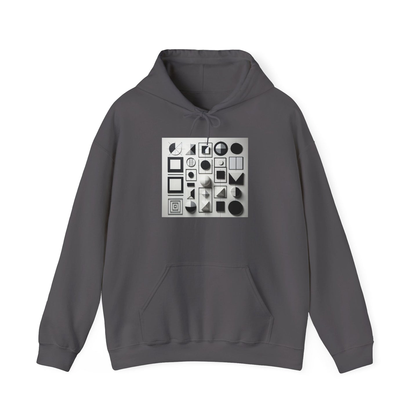 Geometric Minimalist Hooded Sweatshirt, Cozy Unisex Pullover, Stylish Geometric Jumper, Minimalist Hoodie, Comfy Sweatshirt, Geometric