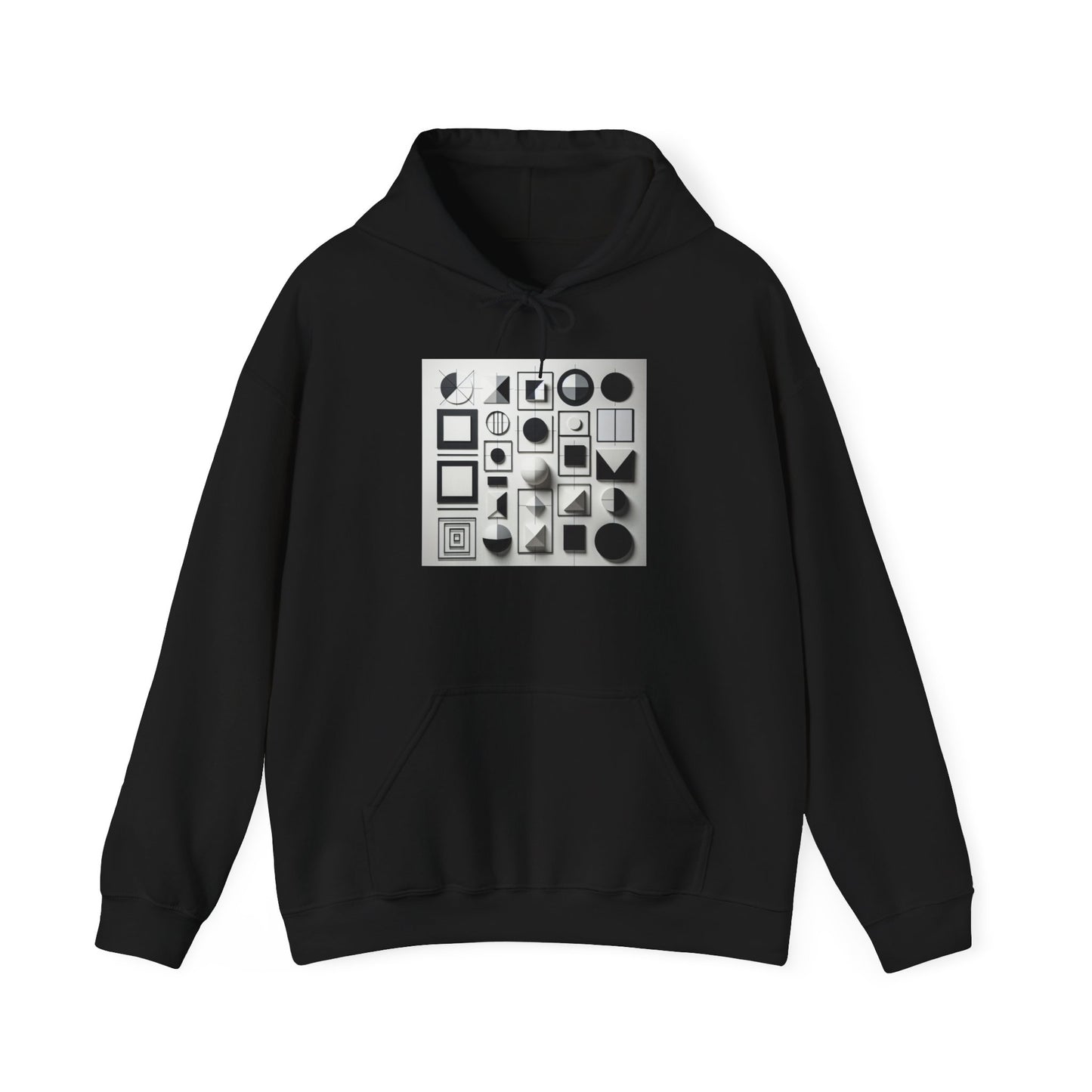 Geometric Minimalist Hooded Sweatshirt, Cozy Unisex Pullover, Stylish Geometric Jumper, Minimalist Hoodie, Comfy Sweatshirt, Geometric