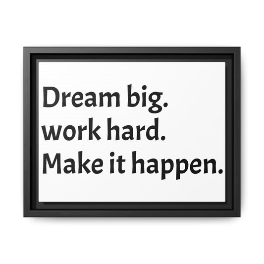 Canvas Print, Inspirational Motivational Wall Art, Matte Framed Multicolor Home Decor, Office Gift, Positive Quote Decor, Modern Wall