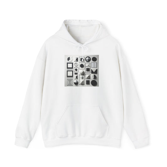 Geometric Minimalist Hooded Sweatshirt, Cozy Unisex Pullover, Stylish Geometric Jumper, Minimalist Hoodie, Comfy Sweatshirt, Geometric
